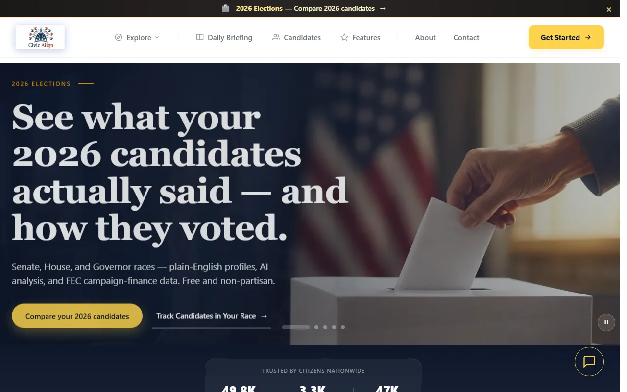 Screenshot of CivicAlign