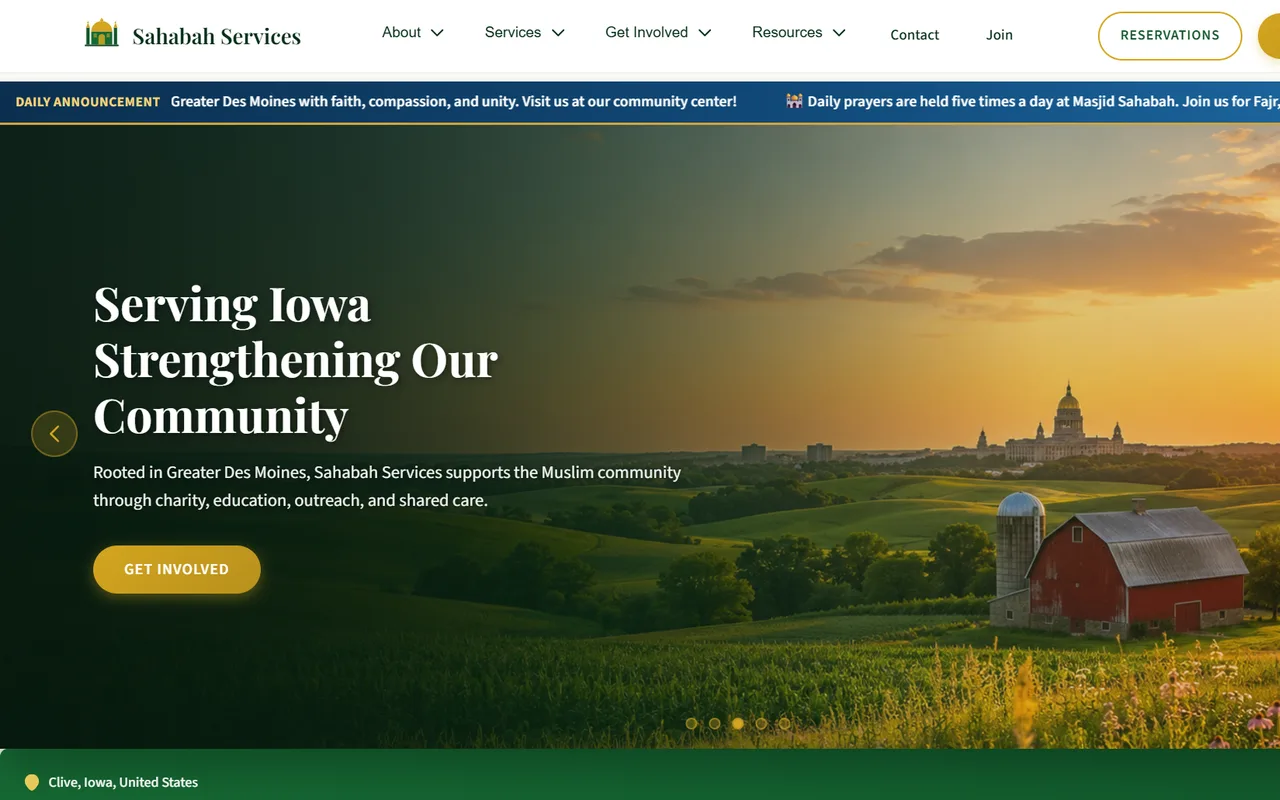 Screenshot of Sahabah Services